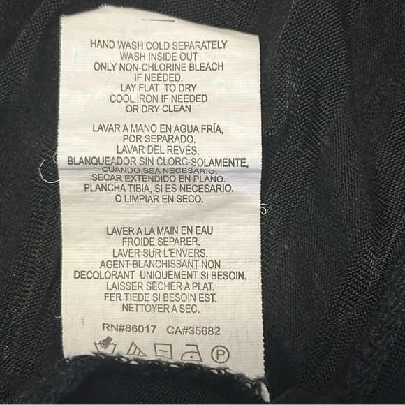 Bebe Black Semi Sheer V Neck Dolman Short Sleeves Pullover Top - Picture 7 of 7